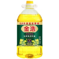 金浩纯菜籽油非转基因 一级压榨5.8L/桶