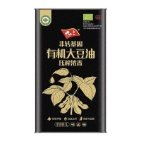 九三有机大豆油浓香有机物理压榨浓香三级大豆油1L/瓶