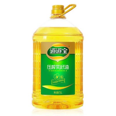 道道全压榨菜籽油非转基因 食用油植物油自然清香5L/桶图1
