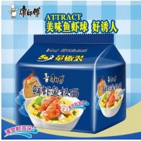 康师傅鲜虾鱼板面98g*5袋/组