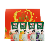 汇源100%果汁1L*4大盒装橙汁苹果汁桃汁葡萄汁纯果汁饮料饮品果饮