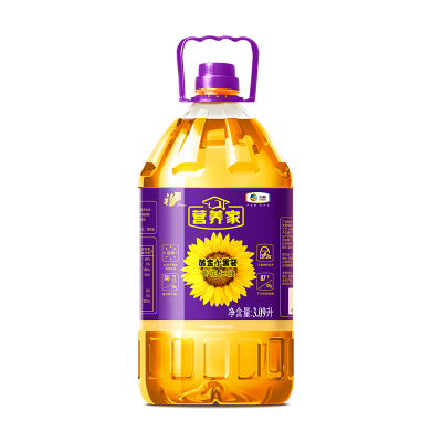中粮福临门营养家黄金小黑葵葵花仁油一级压榨黄金产地健康好油3.09L/桶图1