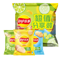 乐事（Lay's）薯片超值分享装210g 零食大礼包 礼物