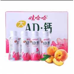 娃哈哈新瓶型大AD钙奶饮料整箱220g*24原味/草莓/蜜桃