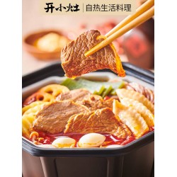 统一开小灶麻辣牛肉火锅自热方便火锅自热火锅-麻辣牛肉火锅整箱4盒装图3