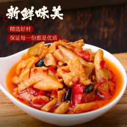 梁嘉茶油萝卜丁458g香辣下饭莱湖南特产早餐配粥咸菜辣椒脆椒萝卜即食 茶油萝卜丁458g/1瓶图2