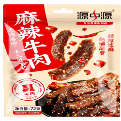 源中源麻辣牛肉 麻辣味 72g*1 袋装