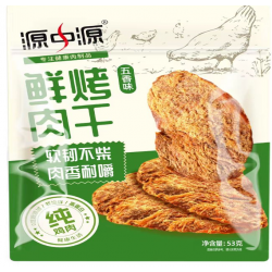 源中源鲜烤肉干 五香味 53g*1 袋装