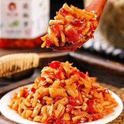 脆椒萝卜湖南特产辣椒萝卜干280*1开胃下饭菜咸菜农家自制香辣瓶装酱菜图4