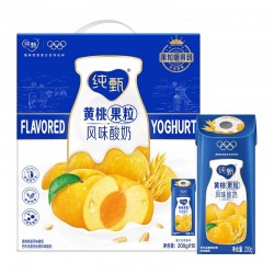 蒙牛纯甄燕麦黄桃果粒风味酸奶 200g*10包 整箱装 x图2