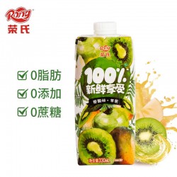荣氏果汁纯果汁猕猴桃苹果复合果汁330ML*12瓶图1