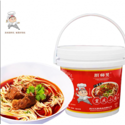厨师兄桶装重庆小面酱1kg商用正宗麻辣风味拌面酱料四川辣椒酱调味料图3