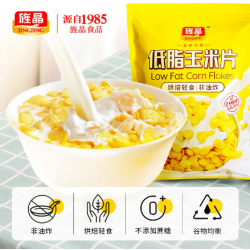 旌晶低脂肪玉米片原味低脂无添加蔗糖即食代早餐冲泡干吃非麦片图5