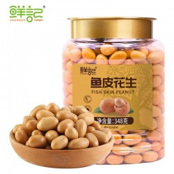 鲜记鱼皮花生348g/罐 坚果炒货干果酥脆小吃童年怀旧休闲零食品图6