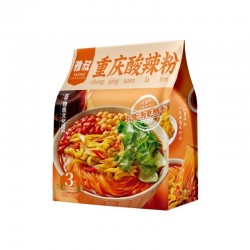 雅叔重庆豌杂小面粗粉条红薯粉麻辣特产重庆酸辣粉（三份装）873g图5