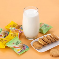正航食品冰淇淋柠檬夹心饼干香草味巧克力牛奶多口味独立包装包邮500G图5