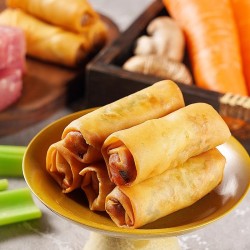 避风塘香菇猪肉春卷200g(8只) 港式速食早餐半成品速冻面点春卷图4