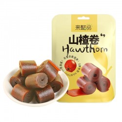 来懿品山楂卷果丹皮零食果脯蜜饯山东特产山楂干山楂糕120g休闲图5