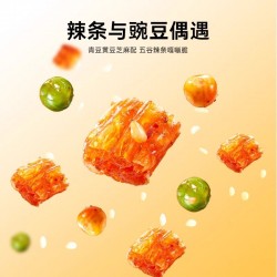 佳龙五谷杂粮辣条大面筋素肉牛筋豆干儿时怀旧麻辣豌豆解馋小零食图2