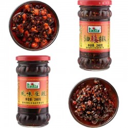 贵三红贵州特产油辣椒风味豆豉辣椒调料辣椒酱2瓶组合下饭拌面酱图5